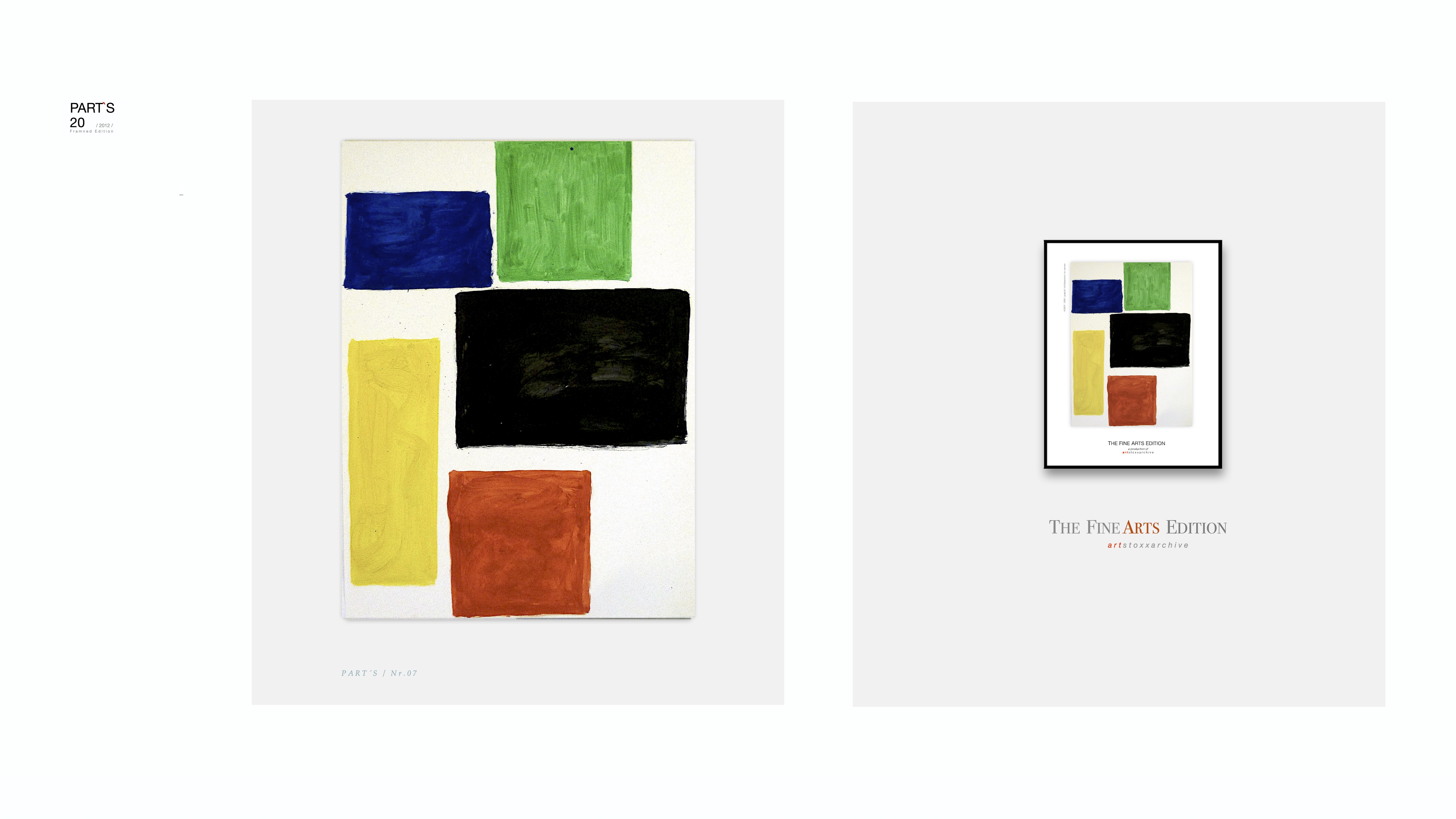 PARTS / Heiner H. Hoier / Hoier.works / PARTS Nr. 07 - 2012 / 7 / 7 - Oil on Paper Edition Framned